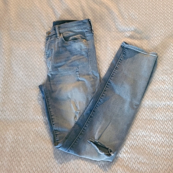 GAP Denim - Gap Jeans Resolution Slim Straight Denim Distressed Size 28 Small